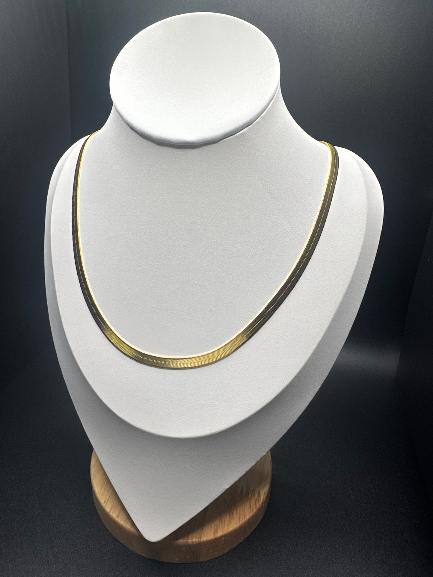 4.5mm 925 Sterling Silver Italian Flexible Flat Necklace – 18" with Optional 18K Gold Finish