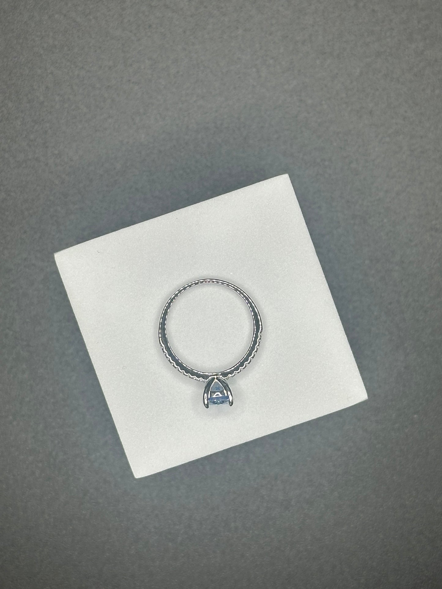 1 Carat 925 Sterling Silver Moissanite Ring – 6.5mm Round, VVS1 Clarity, D Color with Garnet, Champagne & Klein Blue Variations