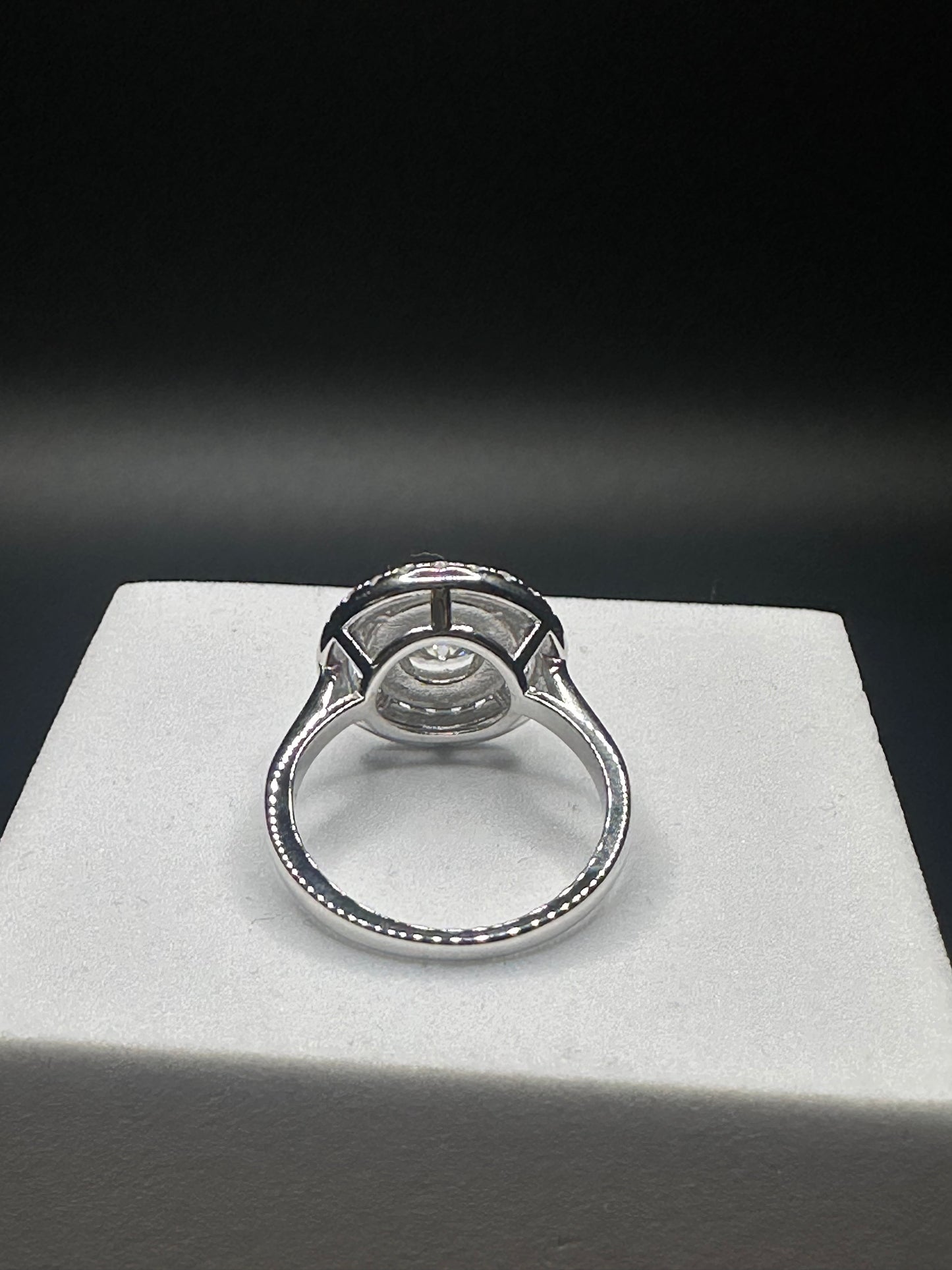 6.5mm 1CTW 925 Sterling Silver Round Moissanite Ring