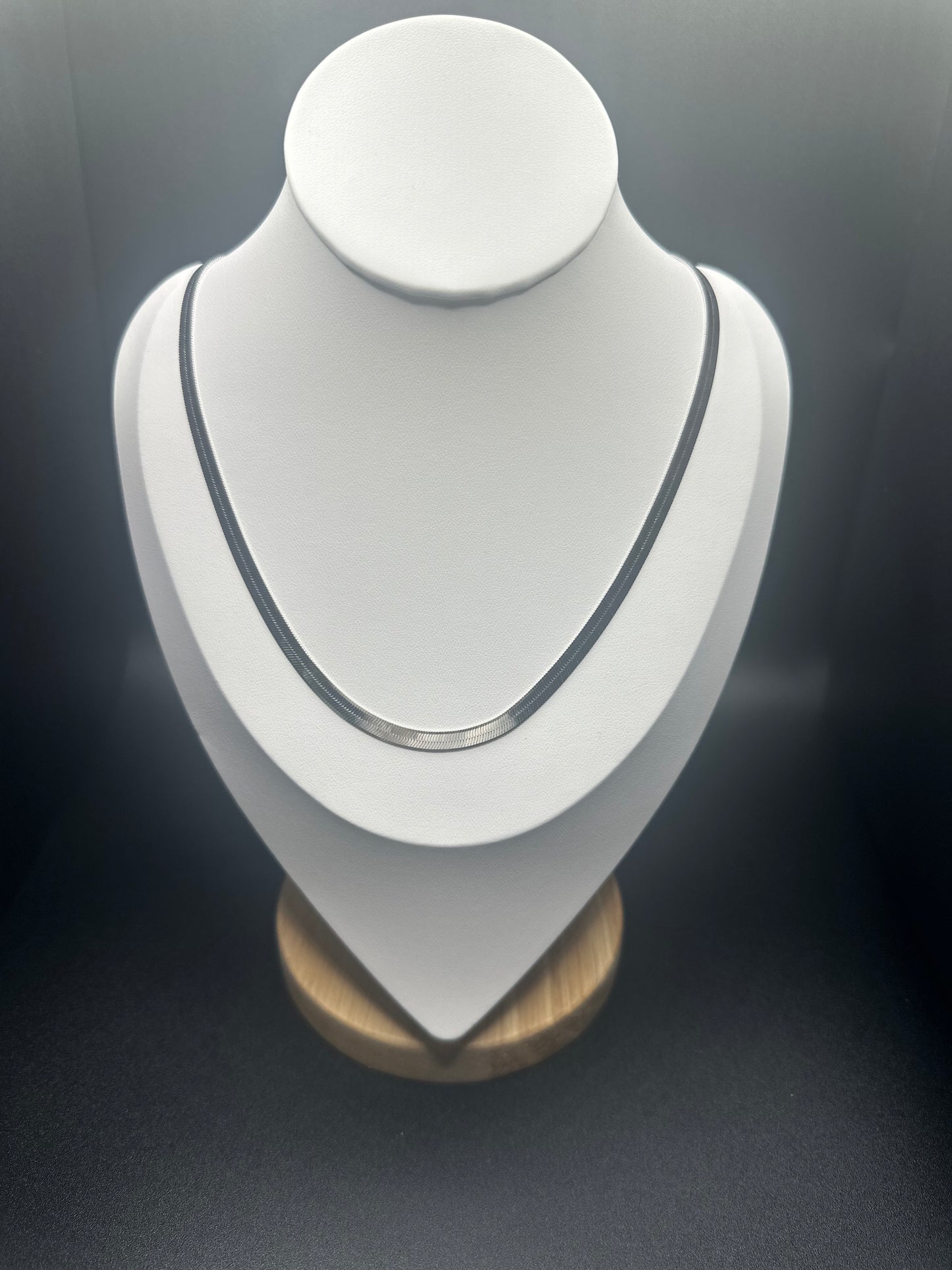 4.5mm 925 Sterling Silver Italian Flexible Flat Necklace – 18" with Optional 18K Gold Finish