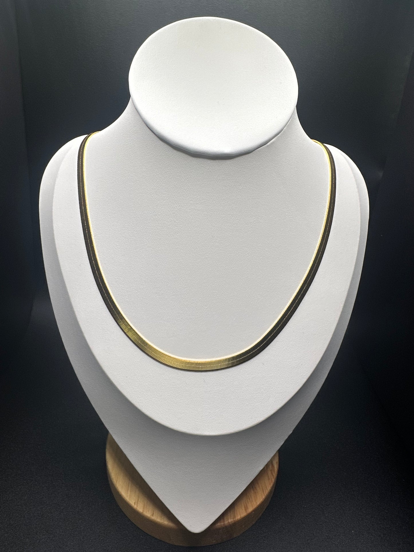 4.5mm 925 Sterling Silver Italian Flexible Flat Necklace – 18" with Optional 18K Gold Finish
