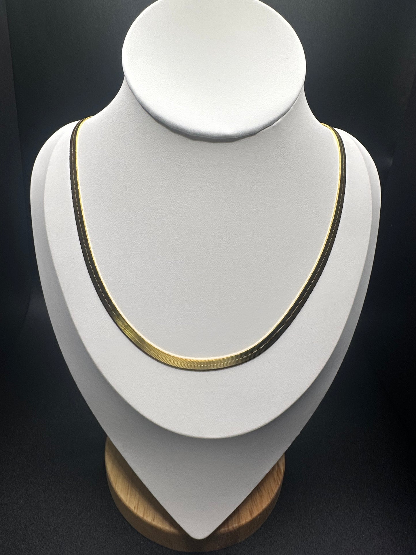 4.5mm 925 Sterling Silver Italian Flexible Flat Necklace – 18" with Optional 18K Gold Finish